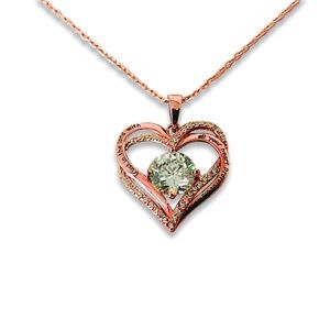 Rose Gold Sterling Silver Proverbs 3:5 Necklace